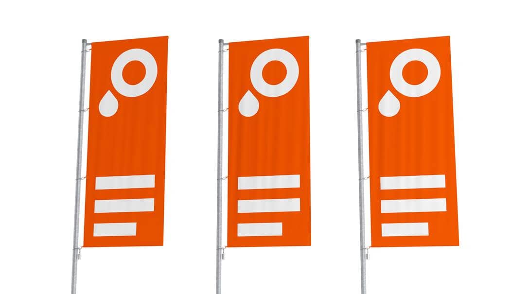 Drapeaux pour mât avec potence