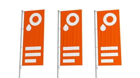 Drapeaux pour mât avec potence