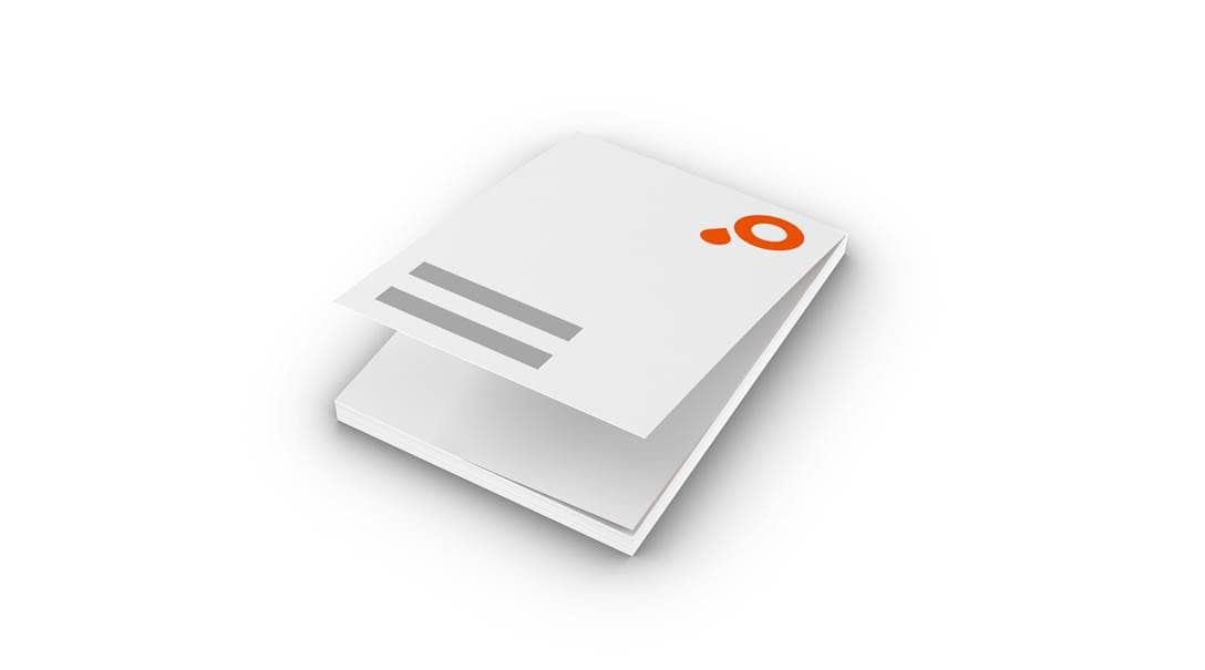 Notes adhésives à couverture souple, ouverture haut