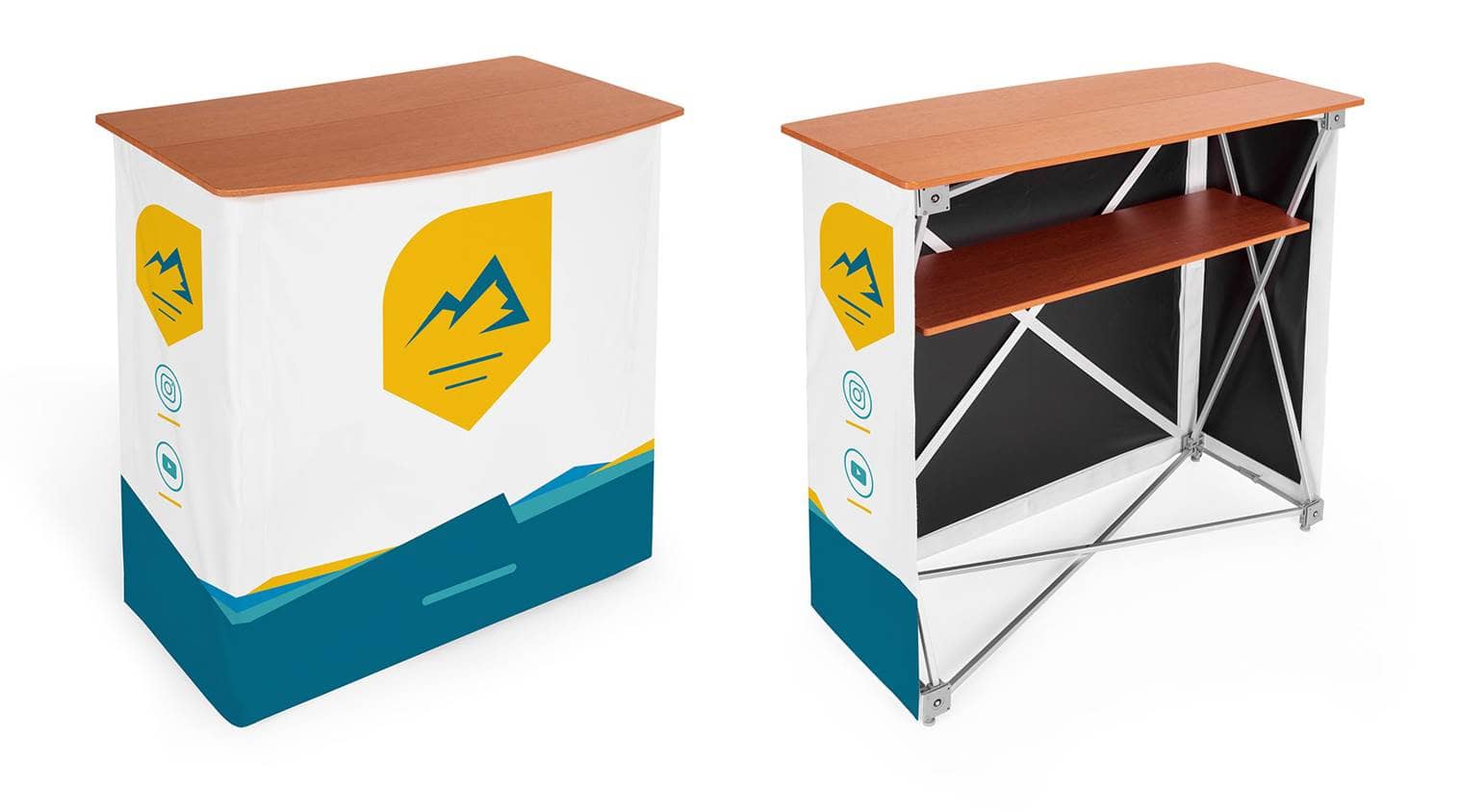 Comptoirs d'exposition en textile