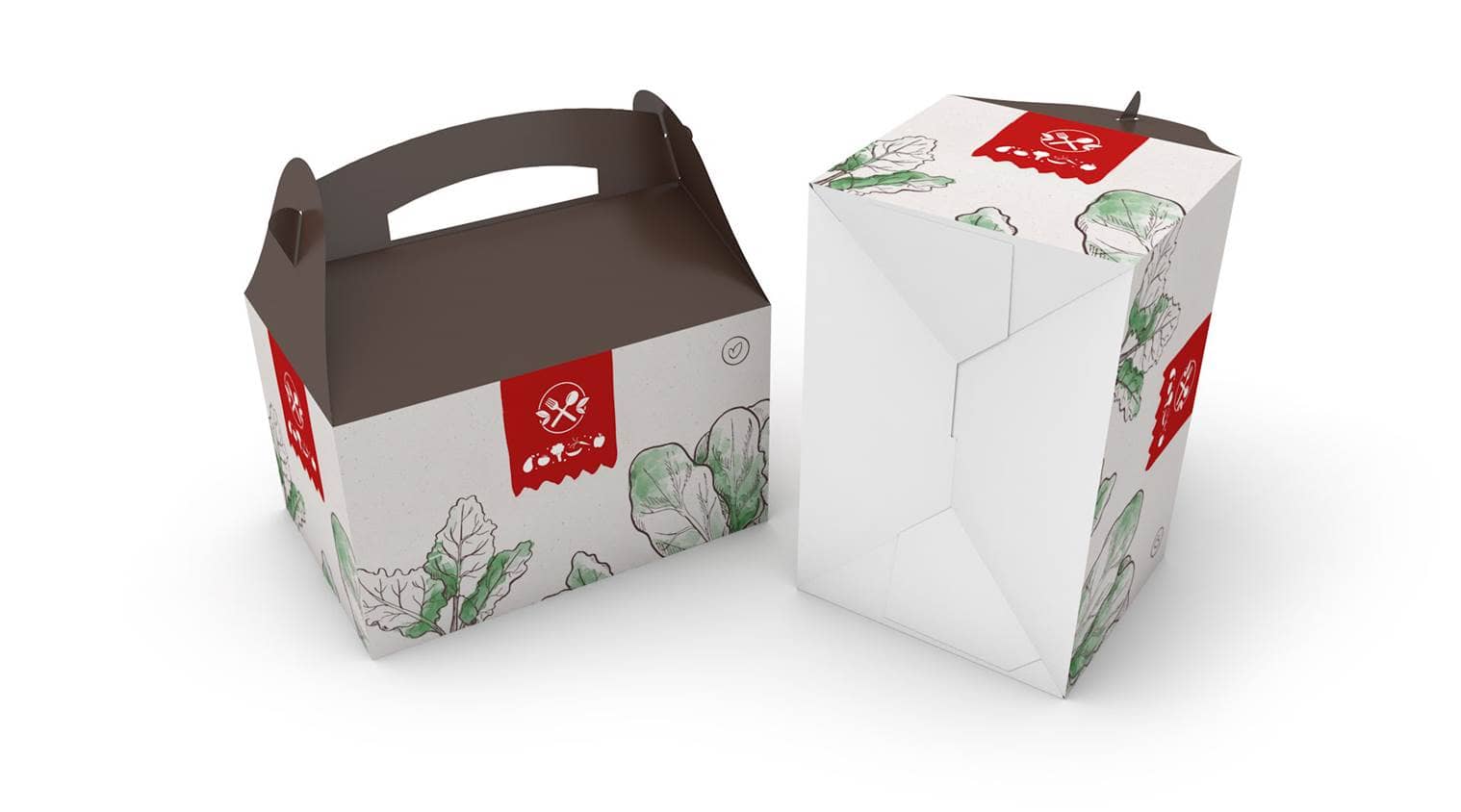 Boîte cadeau à poignée à fond automatique