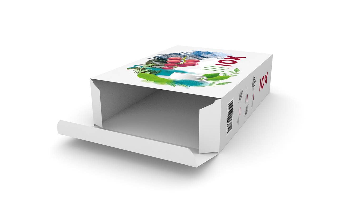 Boîte pliante à languettes d'insertion