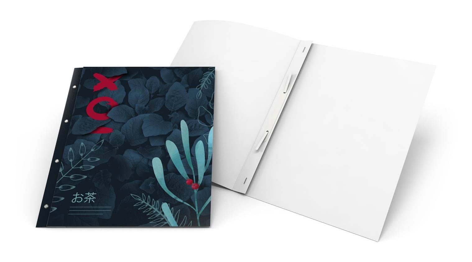 Avec agrafes boucle et bande de classement perforée