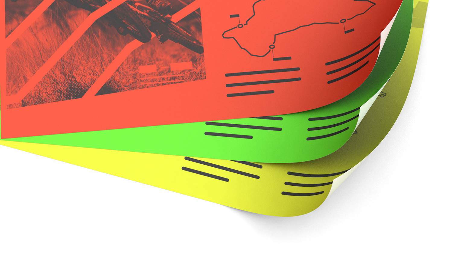 papier fluorescent gauche